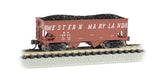 Bachmann 19552 Western Maryland WM (Speed Lettering) - USRA 55 Ton 2-Bay Hopper Maroon Hopper with White Letters