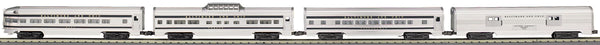 MTH Premier 20-6022 Baltimore & Ohio B&O Striped 4-Car 60' Aluminum Passenger Set -