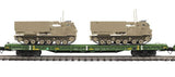 MTH Premier 20-92284 U.S. Army 60’ Flat Car w/(2) M270 Rocket Launcher Vehicles
