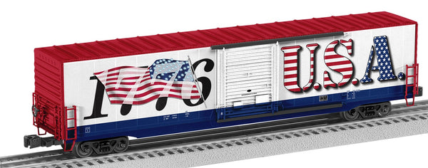 Lionel 2026330 I Love USA LED 60' Flag Boxcar IND