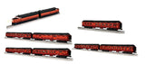 Lionel 2133390 Gulf Mobile & Ohio GM&O PA AA Set Legacy #290/291 with 2127490 Passenger 2 Pack A 2127500 Passenger 2 Pack B Passenger 2127510 Passenger 2 pack C and 2127520 StationSounds Diner car BTO o scale