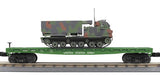 MTH 30-70118 U.S. Army Flat Car w/M270 Rocket Launcher Vehicle Limited LTO O-Scale