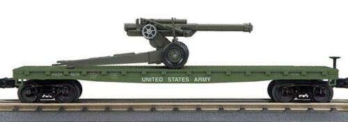 MTH 30-7099 U.S. Army Flat Car with 105mm Howitzer