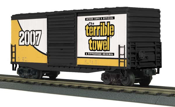 MTH 30-74465 Pittsburgh Steelers 40' High Cube Boxcar Terrible Towel