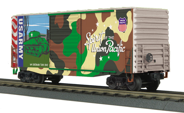 MTH 30-74928 Union Pacific UP (Army - Spirit of Union Pacific) 40’ High Cube Box Car -  Car No. 1942