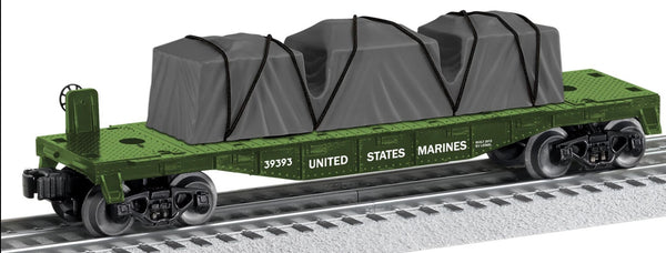 Lionel 6-39393 U.S. Marines Made in USA Flatcar with load