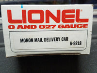 Lionel 6-9218 Monon Operating Boxcar Mail Delivery Car O Scale