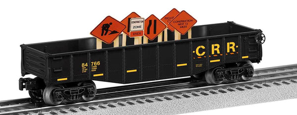 Lionel 6-84766 Construction Railroad Gondola with Construction Signs O Scale