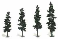 Woodland Scenics TR1105  4" - 6" Conifer Green 24 piece Tree Kit