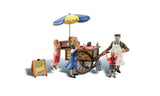 Woodland Scenics WDSA1945 Wally's Weiner Wagon HO Figures