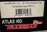 Atlas 20 001 517 Florida East Coast 85' ISO Container Flat HO Scale AZ