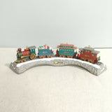 Hallmark Ornament 1991 Claus & Co RR set of 4 train ornaments plus display SZAZ