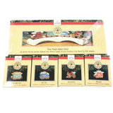 Hallmark Ornament 1991 Claus & Co RR set of 4 train ornaments plus display SZAZ
