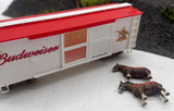 Bachmann ABCSLM Hawthorne Village/ Bradford Exchange Stock Car with 2 Clydesdales HO/ On30 Scale Like New No Box