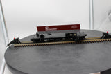 MTH 30-7608 New York Central NYC Pacemaker Semi-Scale Flat Car w/Trailer O Scale Like New