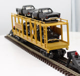 MTH 30-7674 TTOS Auto Carrier W/ 4 T-Birds O SCALE Like New