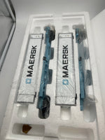 MTH Premier 20-95086 Maersk 2-Car Spine Car Set w/(2) 48' Containers O SCALE NEW