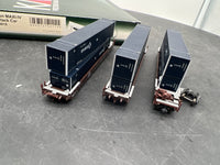 Kato 106-6125 BNSF Gunderson Double stack maxi-iv cars N SCALE (3 car set) Used as is