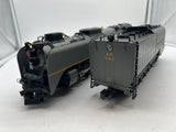 MTH Premier 20-3532-1 Union Pacific UP FEF 4-8-4 Northern Steam Engine - TT Gray w/Yellow Stripes With Proto-Sound 3.0 O SCALE Like New