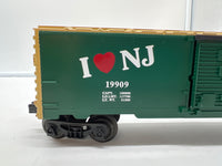 Lionel 6-19909 I love New Jersey boxcar O SCALE Like New