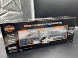 MTH Premier 20-90228C HARLEY DAVIDSON 2005 FAT BOY MOTORCYCLE BOXCAR. O SCALE NEW