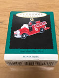 Hallmark 1993 North Pole Fire Truck, Miniature Ornament Like New