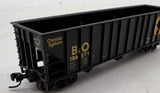 Atlas 32654 Chessie System (B&O) 90 Ton Hoppers  Yellow/Black N Scale WEATHERED AS IS Like New