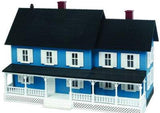 MTH Railking 30-9008 Blue 4 Country House new color ABS interior lighting fully assembled O SCALE Like New