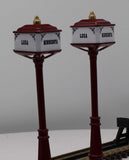 MTH MTH57 1997Maroon Street Lamps O Scale Like New