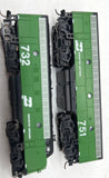 Kato 176-101, 176-213 Burlington Northern F7-A B (Set of 2) Diesel locomotives N Scale Like New horn untested