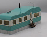 MTH Railking 30-90108 Turquoise & White Stainless Mobile Home O SCALE Like New