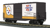 MTH Railking 30-74362 NFL - Pittsburgh Steelers - Super Bowl O SCALE Like New limited