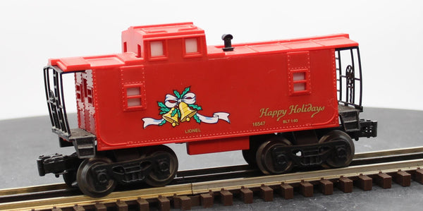 LIONEL Christmas Square Window Illuminated Caboose 18547 O SCALE Used