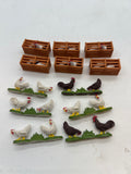 LGB Chickens Scenery/ Accessories 12 pieces G SCALE Like New No Box