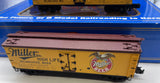 Atlas 6714 MILLER BEER High Life 2 Pack 40' Refrigerator Cars 3-Rail O Scale Used Excellent