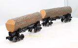 Lionel 1926590 NY & Penna Skeleton Log Car 2 Pack B Like New
