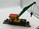 Lionel Tinplate Remake Crane Yellow, Red, Green O SCALE Used Excellent No Box