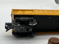 Lionel Postwar 3562-50 ATSF Santa Fe Yellow Barrel Car w 6 Barrels O SCALE Like New No Box