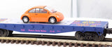 Lionel 6-19444 PEACE AUTO SALES Flatcar with Volkswagen Bug O Scale Like New