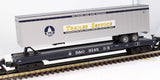MTH 20-98115 BALTIMORE & OHIO Flatcar w/ 48' Trailer Premier O Scale Like New
