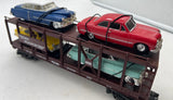 MTH 30-7628 MTH Auto Transportation Auto Carrier Flat Car RailKing 1957 O Scale Used as is