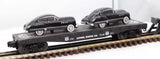 Lionel 6-17537 Flatcar with Black Touring Coupes Route 66 O Scale Like New