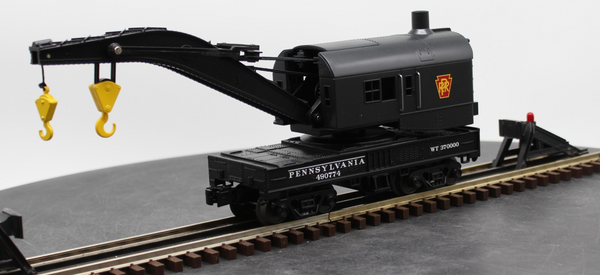 MTH Railking 30-79323 Pennsylvania Crane Car O SCALE NEW