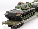 MTH Premier 20-92282C U.S. Army 60 Flat Car w/(2) M60 Tanks O SCALE Like New