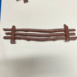 12 “Wood” Plastic Fence pieces O Scale