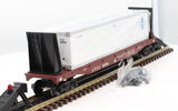 K-Line 3-Rail O GA 6991 ATSF Santa Fe Flat Car W/Bulkheads & Stakes K-6991 O SCALE Like New
