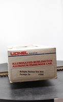 Lionel 6-9588 Burlington Aluminum Vista Dome Passenger Car O SCALE Like New