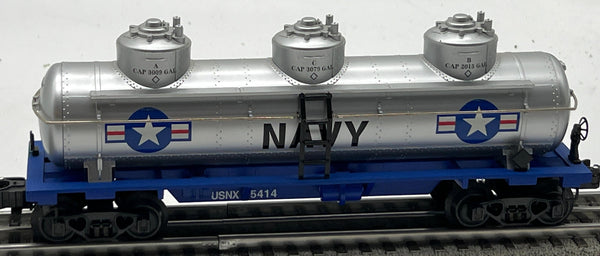 K-LINE O/0-27 Scale U.S. Navy Triple Dome Tank Car 5414 k636-8017 O SCALE Like New