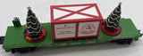 MTH Railking 30-76673 Christmas RailKing Flat Car w/Lighted Christmas Trees O SCALE Used Excellent