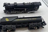 Lionel 2431100 Chesapeake & Ohio LEGACY F-19 - Sportsman w/ C&O tender 490 steam locomotive O SCALE Like New